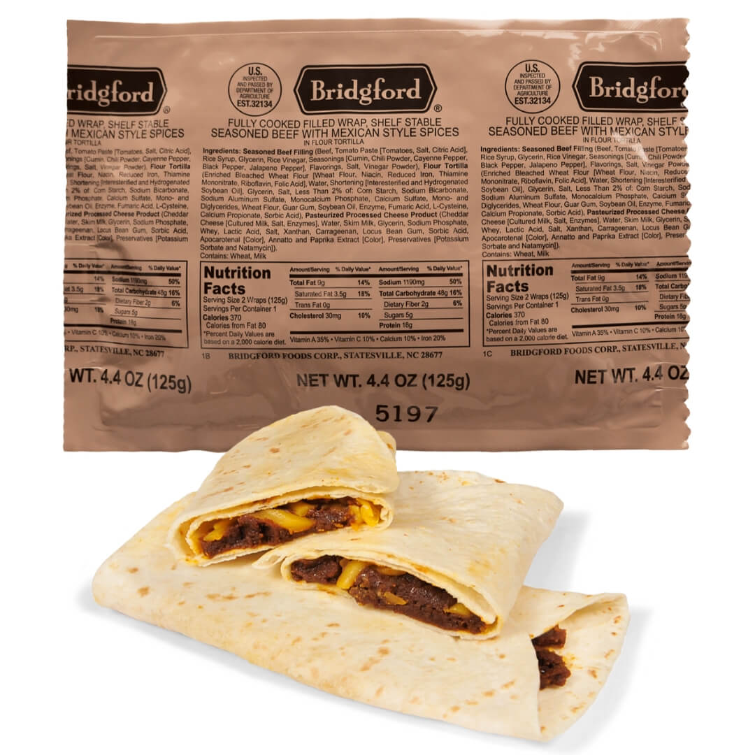 Mexican Style Beef Wrap #7072 (Bulk Case)